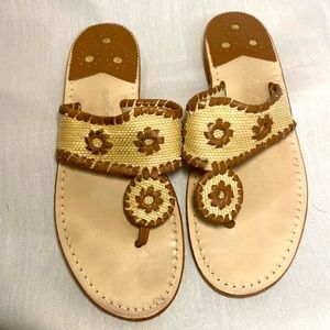 Jack Rogers Raffia Flat Signature Sandal